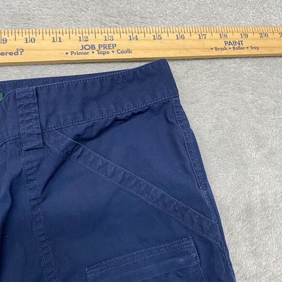 Lauren Ralph Lauren Pants Womens 8 Blue Cropped Cotton Hiking Camping Pockets - Picture 3 of 10